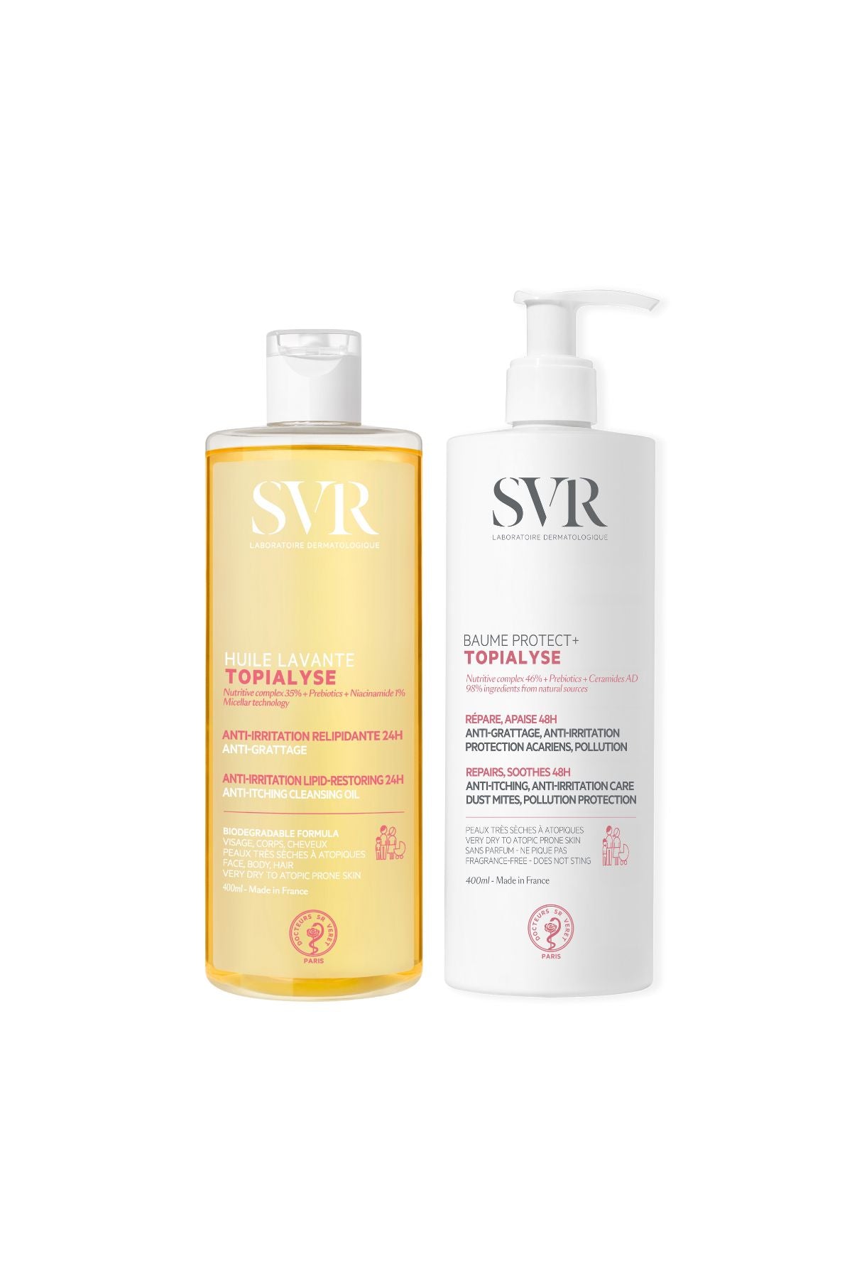 TOPIALYSE BAUME PROTECT + TOPIALYSE MICELLAR OIL - 400ml