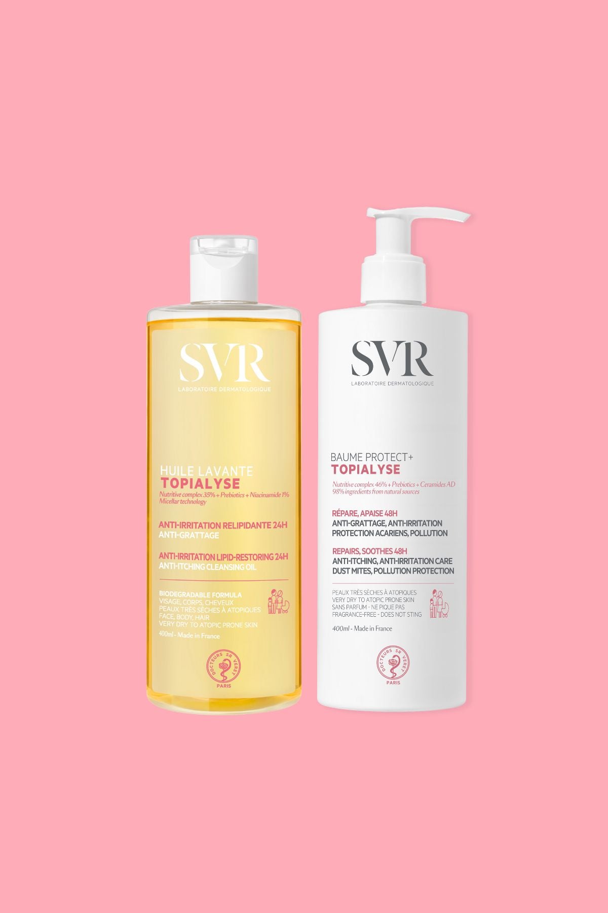 TOPIALYSE BAUME PROTECT + TOPIALYSE MICELLAR OIL - 400ml